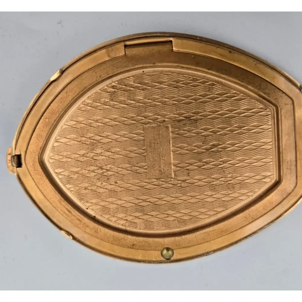 Elgin American Beauty Teardrop-Shaped Powder Compact with Mirror from 40s or 50s